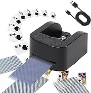 Semi-Automatic Card Dealer 2 Decks, 2-8 Players Automatic Dealer Rotating Card Dealer Machine, Electronic Manual Card Dealer for Casino Games, Built-in 1800mAh Rechargeable Card Dispenser