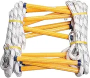 16ft Emergency Fire Escape Rope Ladder 2 Story Flame Resistant Emergency Fire Safety Evacuation Ladder with 2 Hooks Fast to Deploy Sturdy and Strong Portable and Reusable.