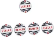 VICASKY 5pcs Banker Number Sign Gambling Tokens Game Accessory Party Favor Game Chips Number Chips Counting Money Tokens Party Supply Novelty Poker Markers Poker Tokens Poker Game Tokens