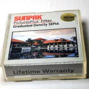 49mm Graduated Density Sepia Color Glass Lens filter Coated 49 mm Japan Sunpak