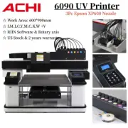 6090 UV Printer EPSON 3PC XP600/TX800 Automatic Flatbed Printing Rotary CYMK+V