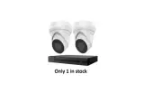 HiLook 2 xIPC-T240H-MU Camera with Starlight, Built-in Mic, 4CH NVR-104MH 960GB