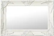 Wall Mirror, Retro Frame, Wall Vanity Mirror, Large Hanging Bathroom Mirror for Living Room, Bedroom, Entryway, 60 x 60 cm - Silver