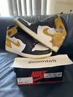 BRAND NEW JORDAN 1 RETRO HIGH OG YELLOW OCHRE 2018 555088-109 - SIZE 12