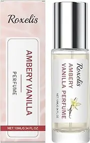 Pheromone Cologne for Women Parfum - 0.34OZ Vanilla Essential Perfume Oil for Women, Concentrated Fragrance, Long Lasting Oil Based Perfume, Travel Size Alcohol-Free(Vanilla Amber 10ml)