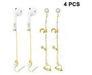 Pair of fashion anti-lost ear clips in-ear phone phone accessories accessories ear studs compatible with Airpods