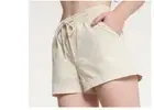 CALIA Women's High Waisted Swim Utility Board Shorts - Light Sand Size S