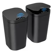 2 Pack Automatic Small Bathroom Trash Can with Lid - 2.5 Gallon Touchless Electr