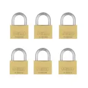 ABUS 55/60 KA 5603 Brass Body Padlock, Keyed Alike 5603 (6-Pack)