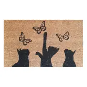 Solemate Latex B Kitten Butterfly Mat 45x75cm Fair Trade Pets Natural & Black