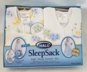 HALO SleepSack Safe Sleep Starter Kit Star & Moon Swaddle & Wearable Blanket NIP