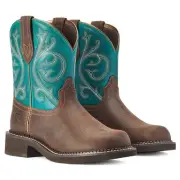 Ariat Womens Fatbaby Heritage Boot, Worn Hickory, Shamrock AI1AV