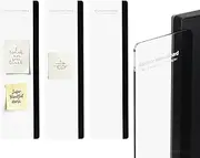 uxcell Monitor Memo Board, Transparent, Black Large Left Self-Adhesive Sticky Note Holder Side Note Attachment Computer Accessories for Home Office Computer Monitor Screen, 3 Pcs