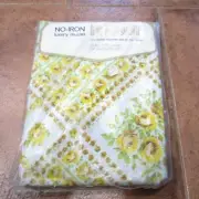 Vintage Pequot Muslin Floral Berkley Square Double Fitted Sheet NEW MCM Retro