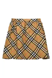 BURBERRY Check Cotton Skirt