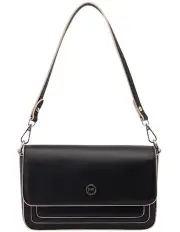 [Mocha] Madeline Crossbody Bag in Black