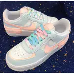 NIKE AIR FORCE 1 SHADOW 解構 CU8591-104 淡藍粉 馬卡龍