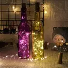 Wine Bottle Light String Lights Metal + Plastic Rechargeable Warm White 6 PCS