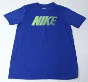 Nike Unisex Kids Short Sleeve Graphic Print Tee EJ1 Royal Blue Medium NWT