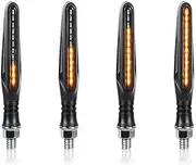 Motorcycle Indicators Turning For Y&amaha R6 R3 R1 R7 R125 YZF R25 MT 07 09 03 Motorcycle Flowing Water Indicator LED Turn Signals Light Amber Flasher Running(4pcs yellow)