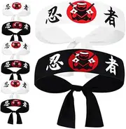 GAROZATION 8pcs Headband Chef Hat Headband Sushi Headband Chef Head Wrap Japanese Hats Hairband Japanese Headband Men Hat Martial Arts Headband Chef Bandana