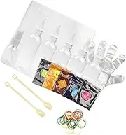 TEHAUX 5-pc Tie Dye Tool Kit Pigment Set DIY Clothing Dye for Boys and Girls Students Safe Craft Accessories Elastic Ring Gloves Storage Bottle