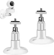 2 Pcs Ring Cameras Mounts, Camera Bracket, Ring Stick Up Camera Mount, Webcam Wall Mount, Easy To Install, Without Drilling, 360 Degree Adjustable, for Surveillance, Cameras(White)