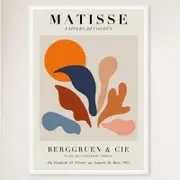 Galrie Coral Over Sun Print by Henri Matisse - Modern Art Decor for Your Home, White Frame, A1 60 x 84cm (23 x 33inch)