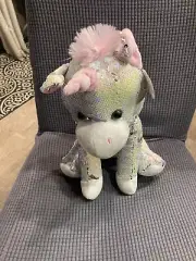 GOFFA Sequence Flip Plush Pink Yellow Silver NWT Unicorn Stuffed Animal 13” Toy