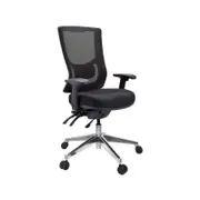Buro Metro Ii 24/7 High Back Heavy Duty Chair With Arms Black Fabric Seat Mesh Back