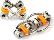 Original Flippy Chain Fidget Toy - Perfect for ADHD, Anxiety, and Autism - Bike Chain Fidget Stress Reducer for Adults and Kids - Black