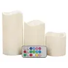 Remote Control LED Flameless Lights Pillar LED Year Candles