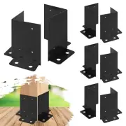 8Pcs Anchor Base, Black Powder-Coated Brackets, Heavy Duty Wood Brackets for ...