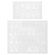 2PCS Polymer Clay Mold, Fondant Mold Letter Mold Silicone Rose, White