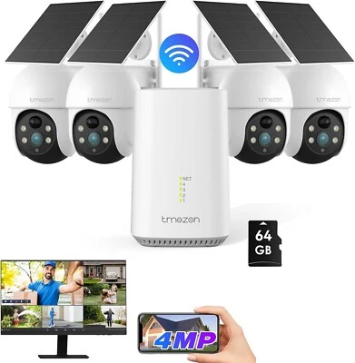 2K Battery Operated Outdoor Security Camera Wireless,No Subscription,Wi-Fi Home