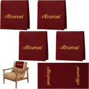 Irenare 4 Pcs Reserved Signs for Pews Reserved Pew Cloths 22 Inch Burgundy Gold
