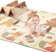 Play Mat Playmat Baby Mat Folding Crawling Large Foam Mat Portable Playmat for Babies (milchig weiß)