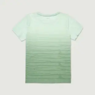 【Hang Ten】女裝-REGULAR FIT銅纖維無縫漸層透氣吸濕排汗短袖上衣(綠)