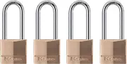 140QLH Solid Lock, 4 Pack, Brass, Silver, 4 Padlock