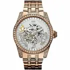 Guess U0012G2 silver tone exhibition dial stainless steel bracelet women watch