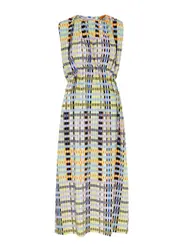 Stine Goya Rowena Checked Textured Midi Dress - Multicoloured - XL XL