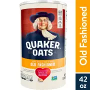 Quaker Old-Fashioned Oatmeal 42 Oz Quick 1 Minute Oats Natural Whole Grain