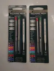 2 Monteverde Ballpoint 2 Refills Red Green Medium Pt Fits Cross BALLPOINT (B1-E4