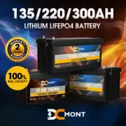DC MONT 12V 135AH 220AH 300AH Lithium Iron Phosphate Battery LiFePO4 Deep Cycle