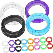 2sets Grooming Scissor Finger Rings Silicone Material for Hair Stylist Barber Supplies 20pcs*2