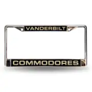 Vanderbilt Commodores Chrome Metal Laser Cut License Plate Frame