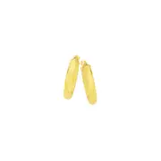 9ct Gold 15cm Diamond Cut Twist Hoop Earrings