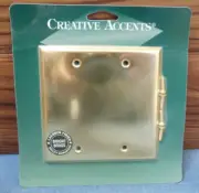 Metal Light Switch Plate Cover Wallplate BRIGHT BRASS Steel Cover Blank