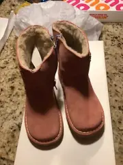 Mini Boden Cosy Short Leather Boots. Rose Pink Size 28 US Size 11
