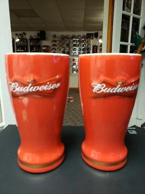 (2) Budweiser 18 0Z Bud Relief Mugs
